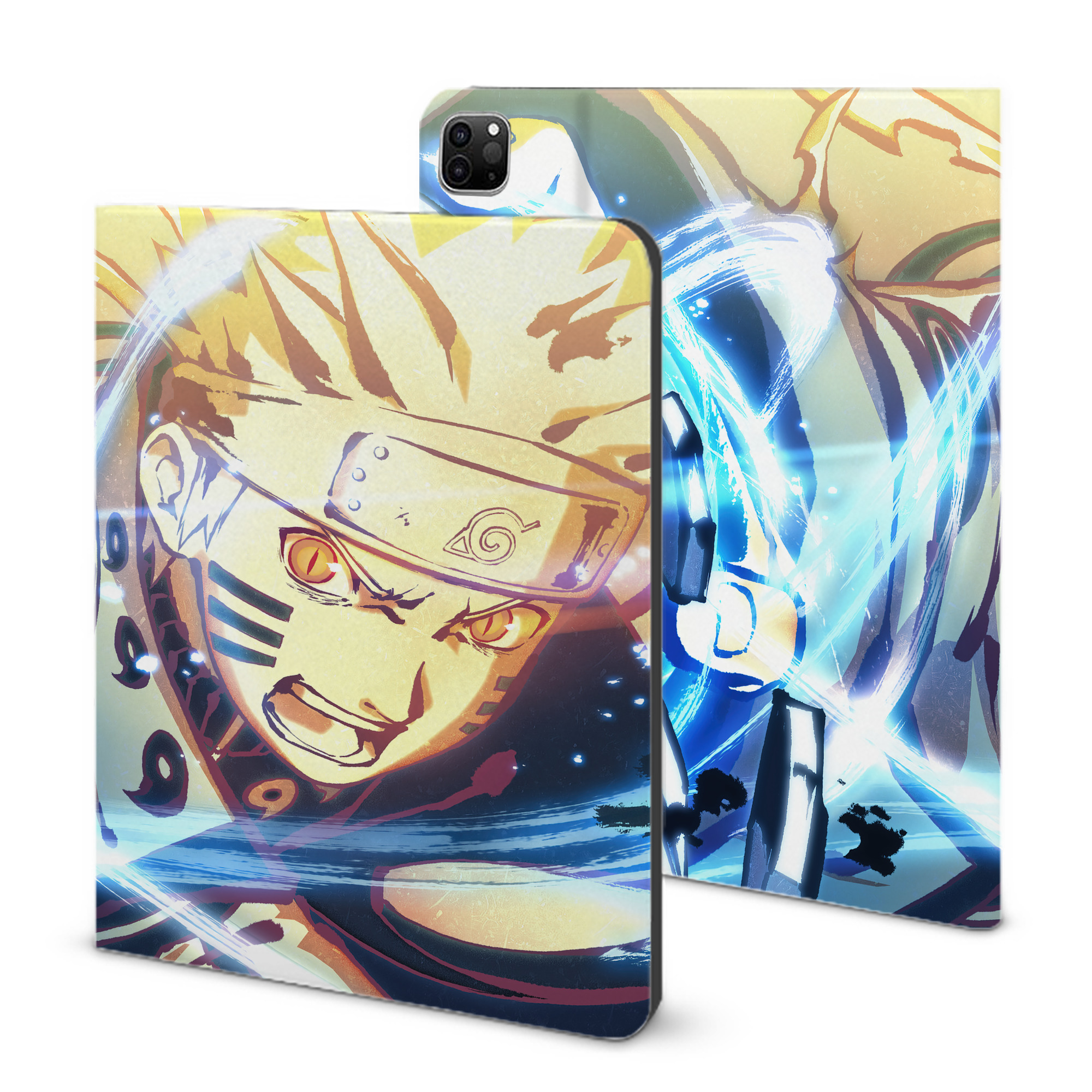 （画像用） NARUTO -ナルト- NARUTO -ナルト- 疾風伝 IPad ケース ブック型 PUレザー TPU 耐衝撃 軽量 薄型 ペン収納なし 全面保護 IPad 各モデル対応